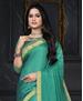 Picture of Pleasing Turquoise Green Casual Saree