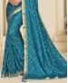 Picture of Beautiful Teal Blue Casual Saree