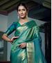 Picture of Ravishing Teal Green Silk Saree