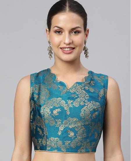 Picture of Pleasing Firozi Designer Blouse