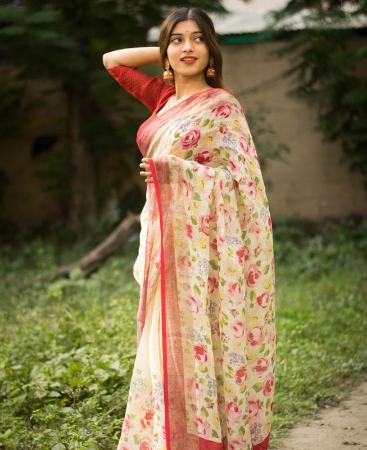 Picture of Good Looking Multi Casual Saree