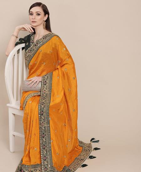 Picture of Pleasing Mustard Casual Saree