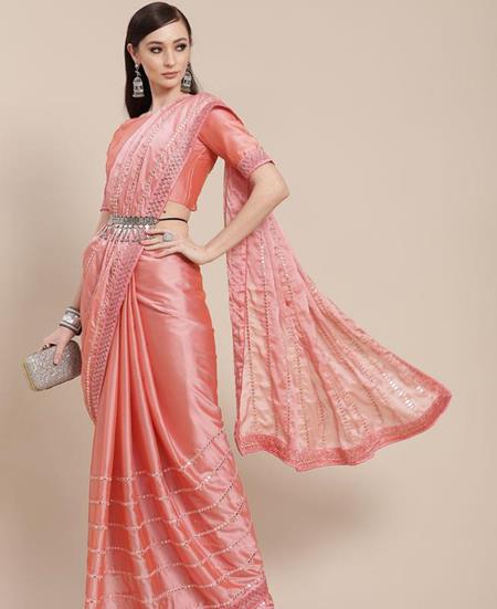Picture of Lovely Peach Casual Saree