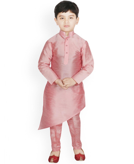 Picture of Ravishing Light Pink Kids Kurta Pyjama