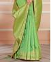 Picture of Shapely Parrot Green Silk Saree