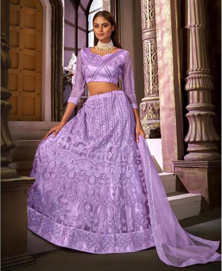 Picture of Elegant Purple Lehenga Choli