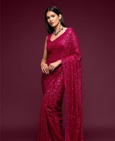 Picture of Bewitching Pink Casual Saree