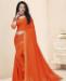 Picture of Stunning Orange Casual Saree
