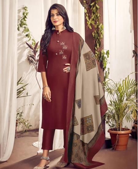 Picture of Amazing Maroon Readymade Salwar Kameez