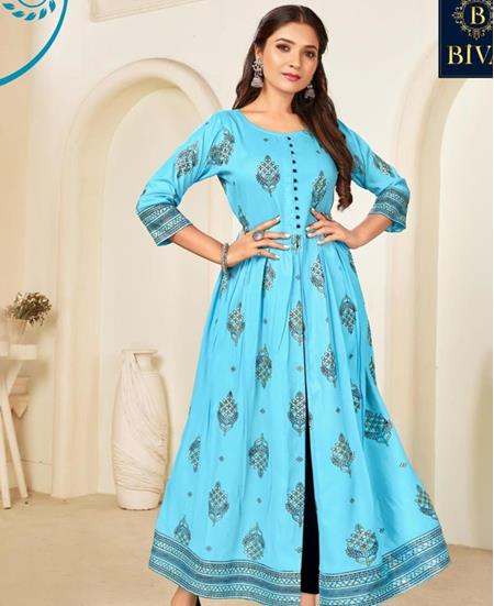 Picture of Sightly Sky Blue Kurtis & Tunic