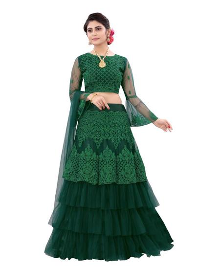 Picture of Comely Green Lehenga Choli