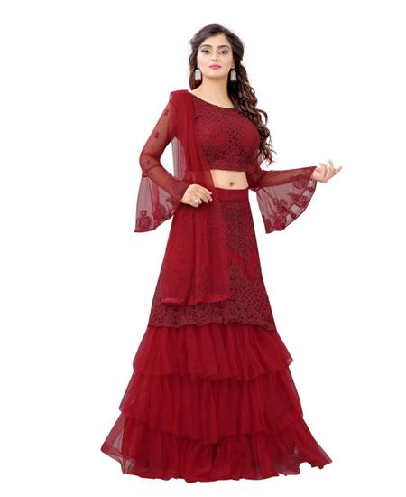 Picture of Excellent Red Lehenga Choli
