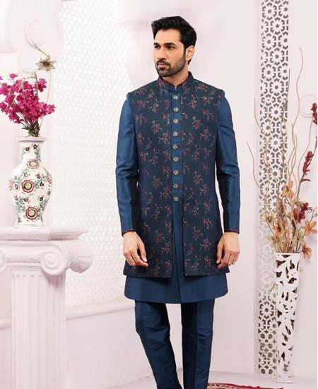 Picture of Gorgeous Blue Sherwani
