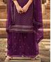 Picture of Beautiful Purple Straight Cut Salwar Kameez