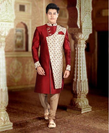 Picture of Fine Maroon Indo Western