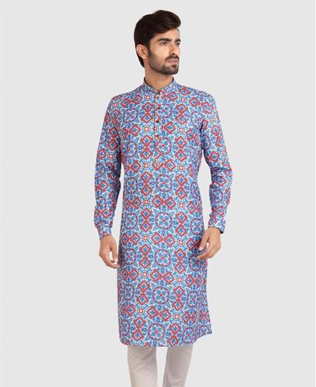 Picture of Lovely Blue/Multicolor Kurtas