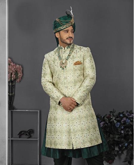 Picture of Shapely Pista Sherwani