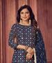 Picture of Bewitching Blue Straight Cut Salwar Kameez