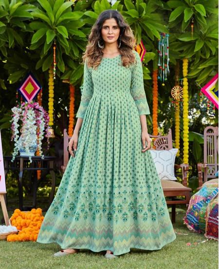 Picture of Charming Pista Readymade Gown