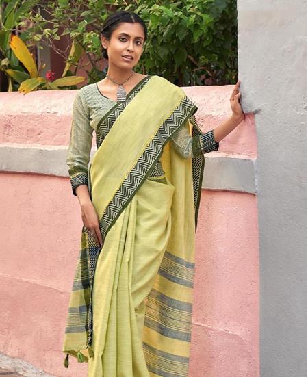 Picture of Superb Light Green Casual Saree