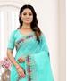 Picture of Beauteous Sky Blue Georgette Saree