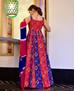 Picture of Sublime Blue & Red Readymade Salwar Kameez