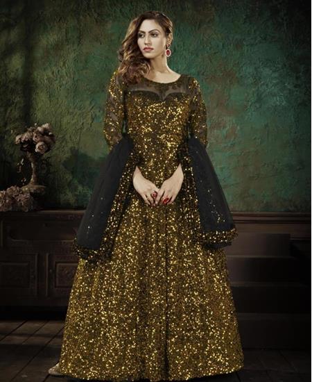 Picture of Charming Olive Party Wear Gown