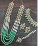 Picture of Beautiful Rama Green/Off White Necklace Set