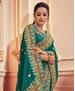 Picture of Graceful Teal Chiffon Saree
