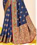 Picture of Charming Navy Blue Silk Saree