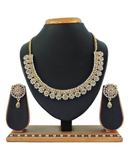 Picture of Magnificent Golden & White Necklace Set