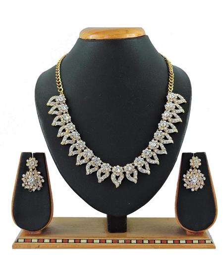Picture of Amazing Golden & White Necklace Set