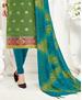 Picture of Charming Green Cotton Salwar Kameez