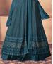 Picture of Gorgeous Teal Blue Party Wear Salwar Kameez
