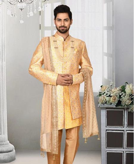 Picture of Lovely Gold Sherwani