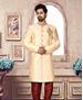 Picture of Gorgeous Light Gold Sherwani
