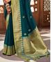 Picture of Pleasing Teal Blue Silk Saree