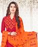 Picture of Fine Red Straight Cut Salwar Kameez