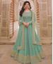 Picture of Lovely Turquoise Party Wear Gown
