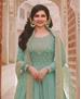 Picture of Lovely Turquoise Party Wear Gown