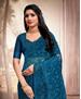 Picture of Good Looking Teal Blue Net Saree