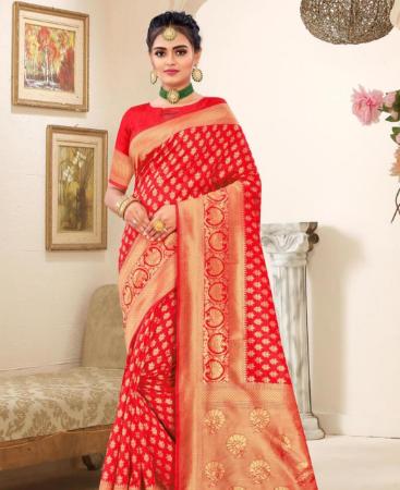 Picture of Alluring Red Casual Saree