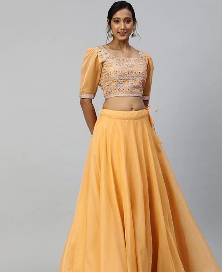 Picture of Excellent Peach Readymade Lehenga Choli