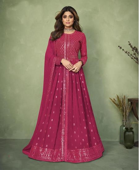 Picture of Exquisite Pink Anarkali Salwar Kameez