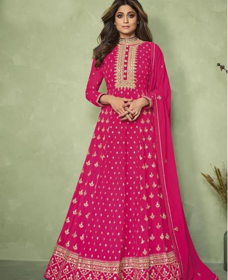 Picture of Elegant Rani Pink Anarkali Salwar Kameez