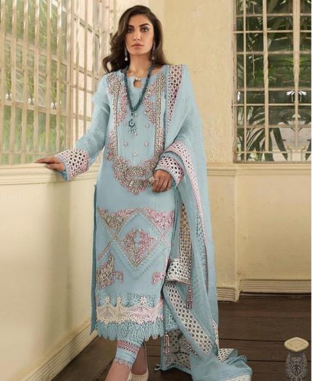 Picture of Magnificent Sky Straight Cut Salwar Kameez