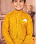 Picture of Magnificent Yellow Kids Kurta Pyjama