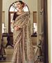Picture of Lovely Cream Georgette Saree
