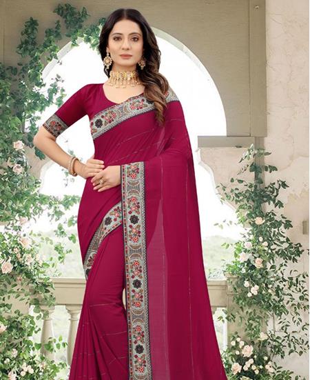 Picture of Fascinating Cherry Fashion Saree