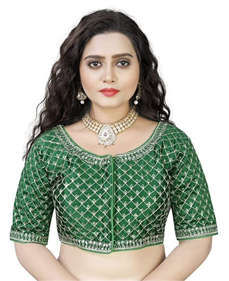 Picture of Statuesque Green Designer Blouse